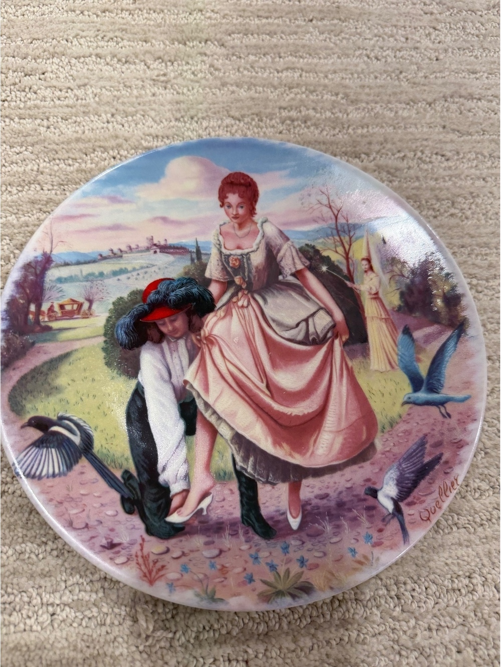 Decorative Victorian Couple Porcelain Plate